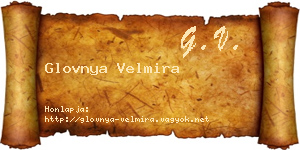 Glovnya Velmira névjegykártya